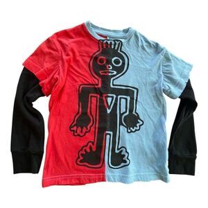 nununu Half & Half Tribal Dancer Long-Sleeve T-shirt Size 2-3